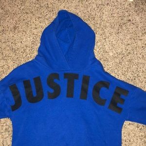 girls justice cropped hoodie
